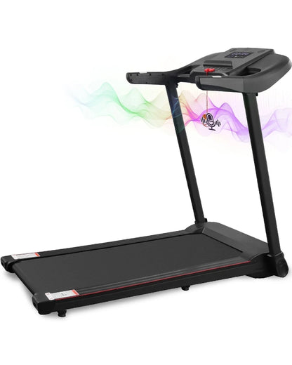 Treadmill with Folding Electric Treadmill Bluetooth Voice Control Exercise Treadmill for Home Office Speed Range of 0.5-7.5 Mph