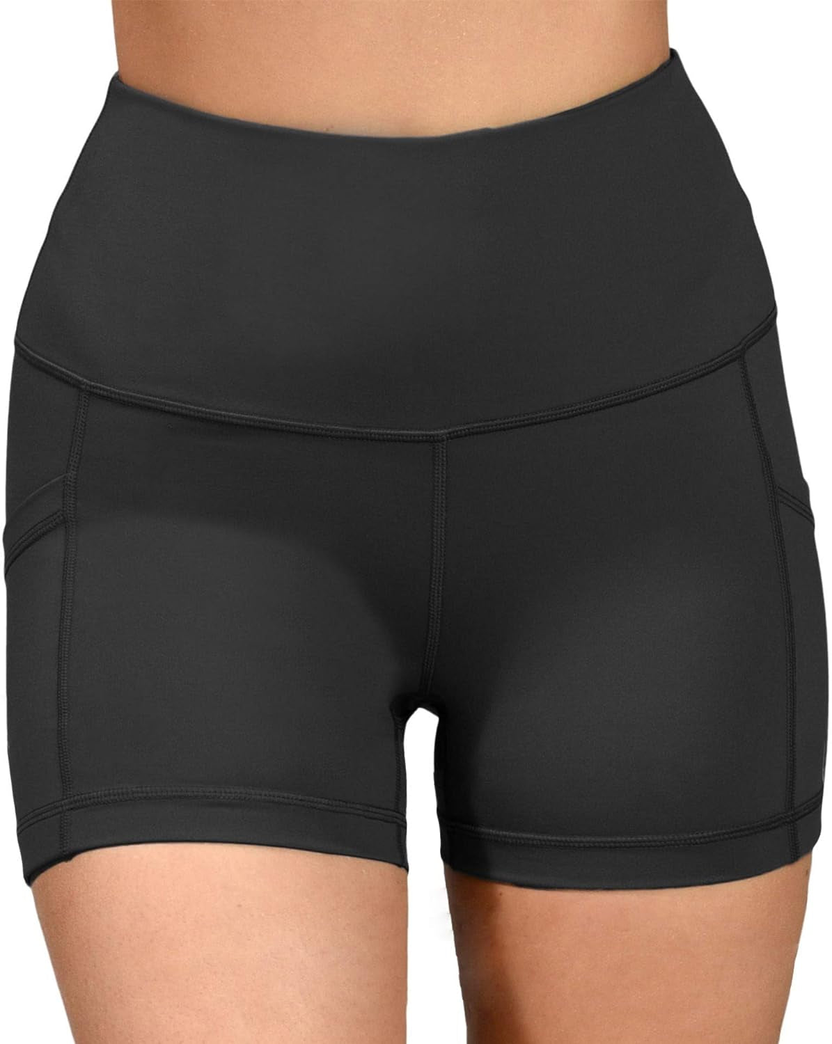 High Waist Squat Proof Side Pocket Biker Shorts - 3.5", 5", 7", 9"