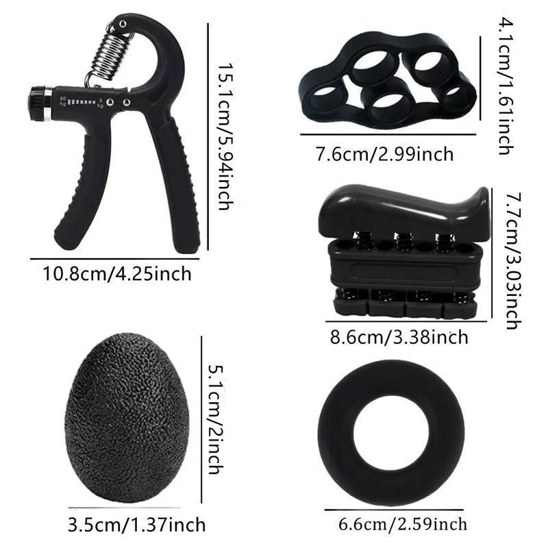 Fitbeast Grip Strengthener 5 Pack Kit - Adjustable Resistance Hand Grips Grip Strengthener Forearm Strengthener Hand Grips Strengthener Kit - 5 Pack Adjustable Resistance