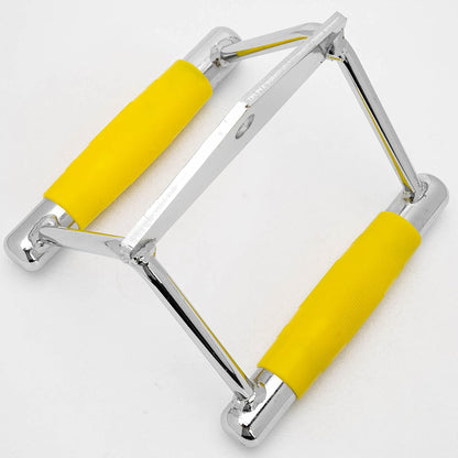 V Shaped Press down Bar, Double D Handle, Pull down Cable Machine Handle Attachments Neon Yellow Handle