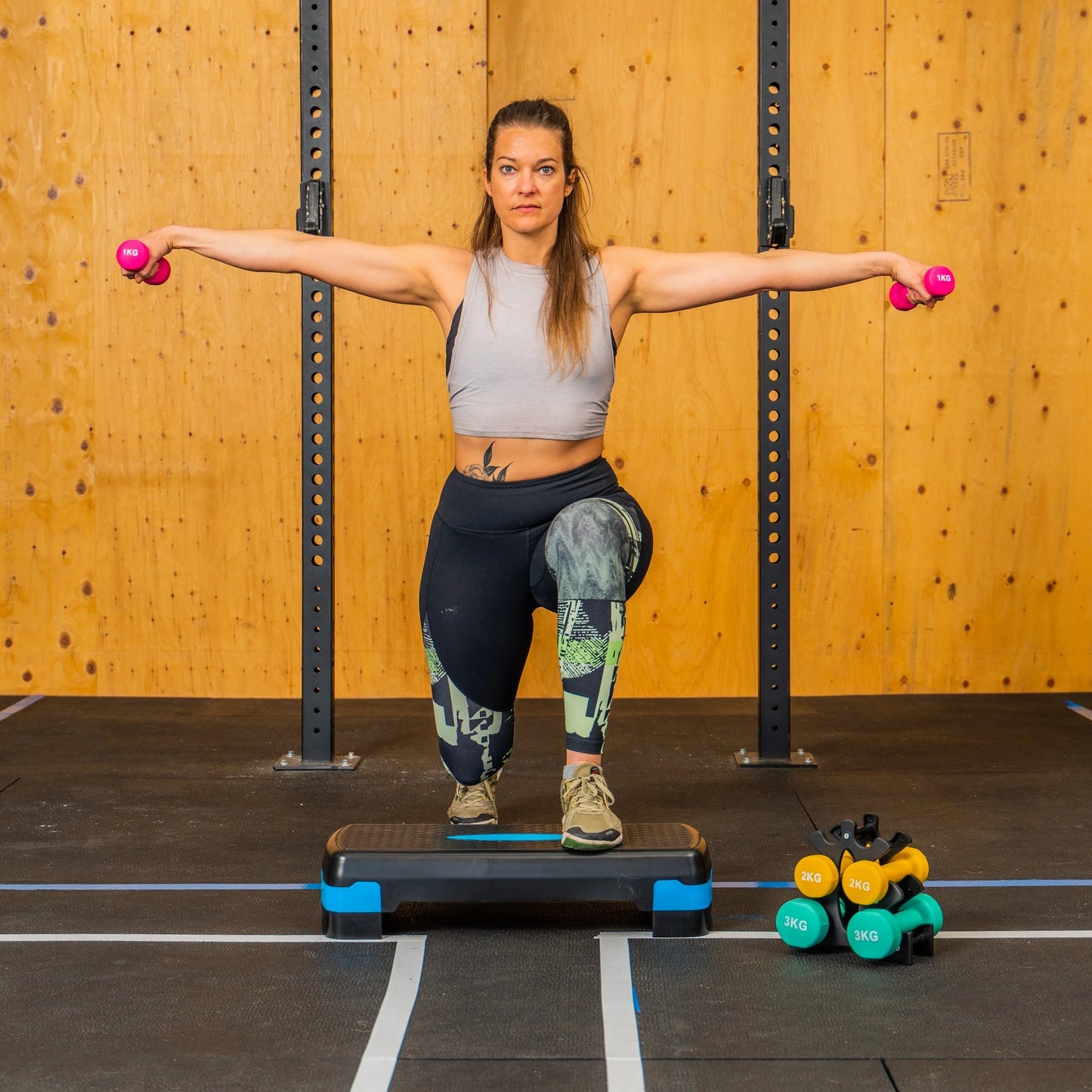 Dumbbells Set with Rack, 3 Pairs of Neoprene Free Weights with Stand