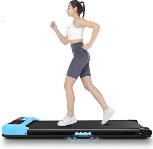 2 in 1 under Desk Treadmill, Portable-Slim-Compact Treadmill with Remote Control and Touch Screen, Jogging Running Walking Pad Treadmill for Home/Office/Gym