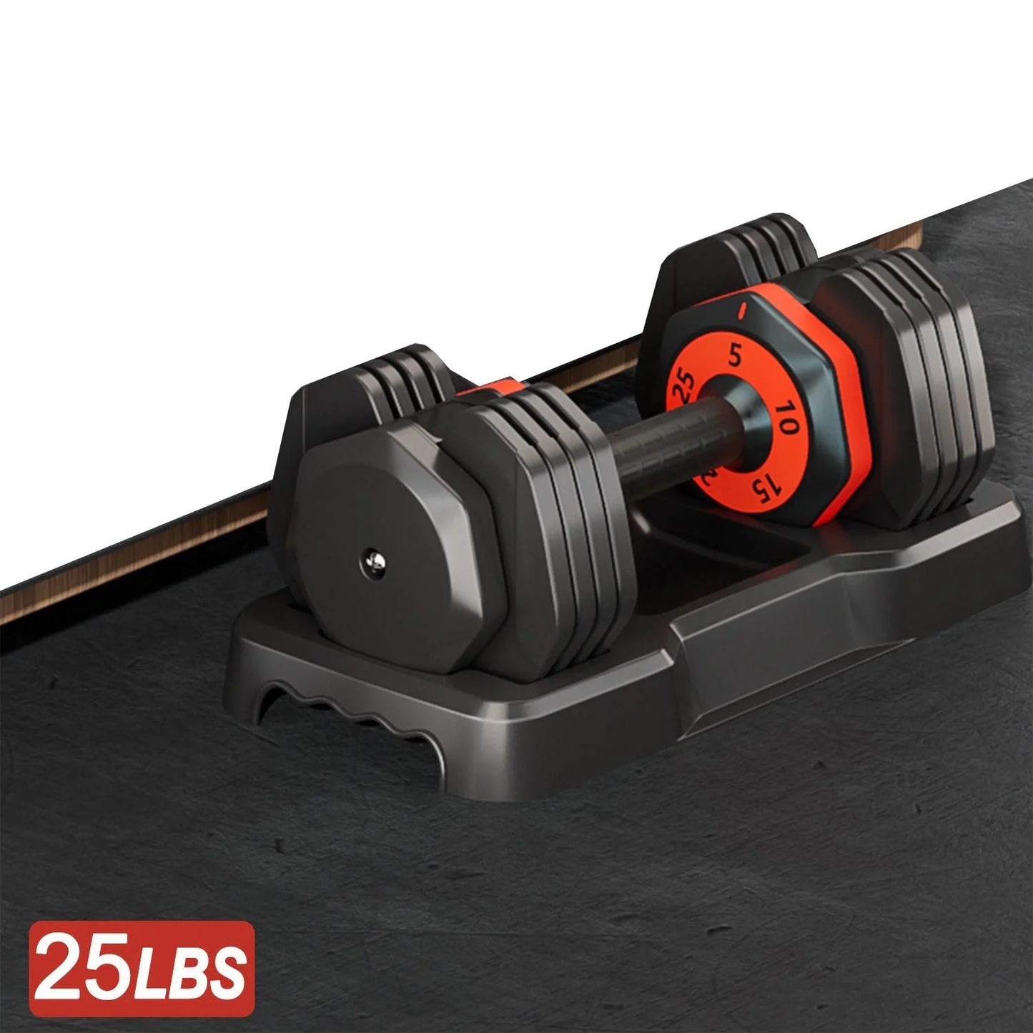 5-25 Lb Adjustable Dumbbells Set, Home Gym Free Weights Dumbbells for Man Woman, Single, 5.1IN Anti-Slip Metal Handle