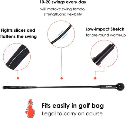 Golf Swing Training Aid Golf Swing Trainer Aid Golf Practice Warm-Up Stick for Strength Flexibility and Tempo Training Golf Golf Swing Aid for Men and Women