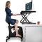 Home Office Standing Desk Exercise Bike Height Adjustable Cycle - Deskcise Pro (Without Desktop Black)