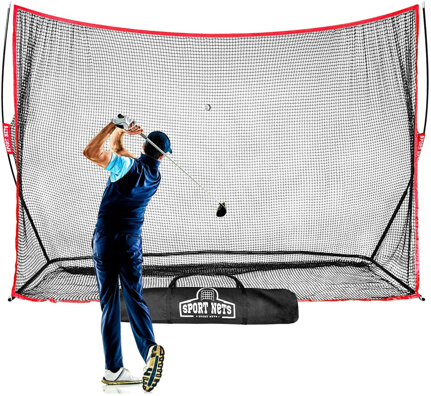 Heavy Duty Golf Net - Golf Net for Backyard Driving or Indoor Garage Golf Practice - 10X7 Feet Hitting Net Area - Perfect Equipment for Any Golfer