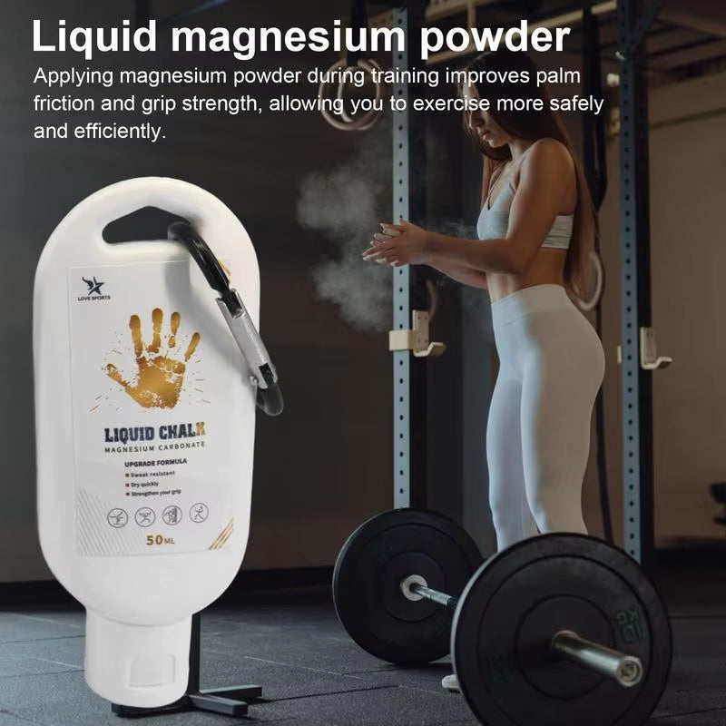 50/100Ml Liquid Chalk Sports Magnesium Powder Fitness Weight Lifting anti Slip Cream Grip Weight Lifting Climbing Gym Sports