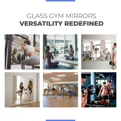 HD Gym Mirror 1/4 In. Thick 36 In. W X 72 In. H Tempered Glass, Safety-Backed, Free Hardware Included