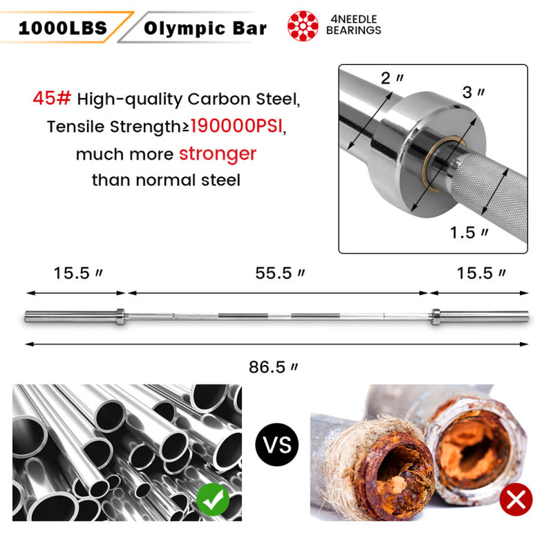 1000 Lbs Weight Lifting Barbell